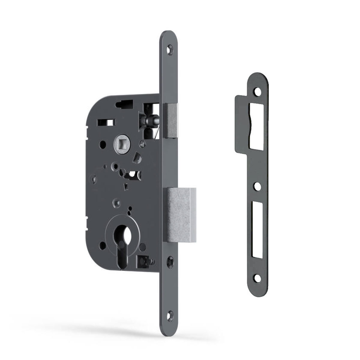 MOABI 28 à bouton - Serrure à encastrer Cylindre euro Axe 40 Dernière génération Réversible Haute résistance certifié NF niveau 3