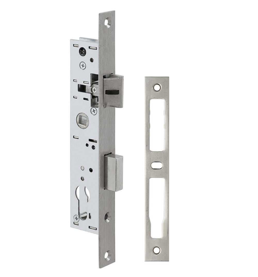 METALUX série 7/46 - Serrure à encastrer Réversible  coffre 46mm x 180mm Pêne dormant allongé porte métallique