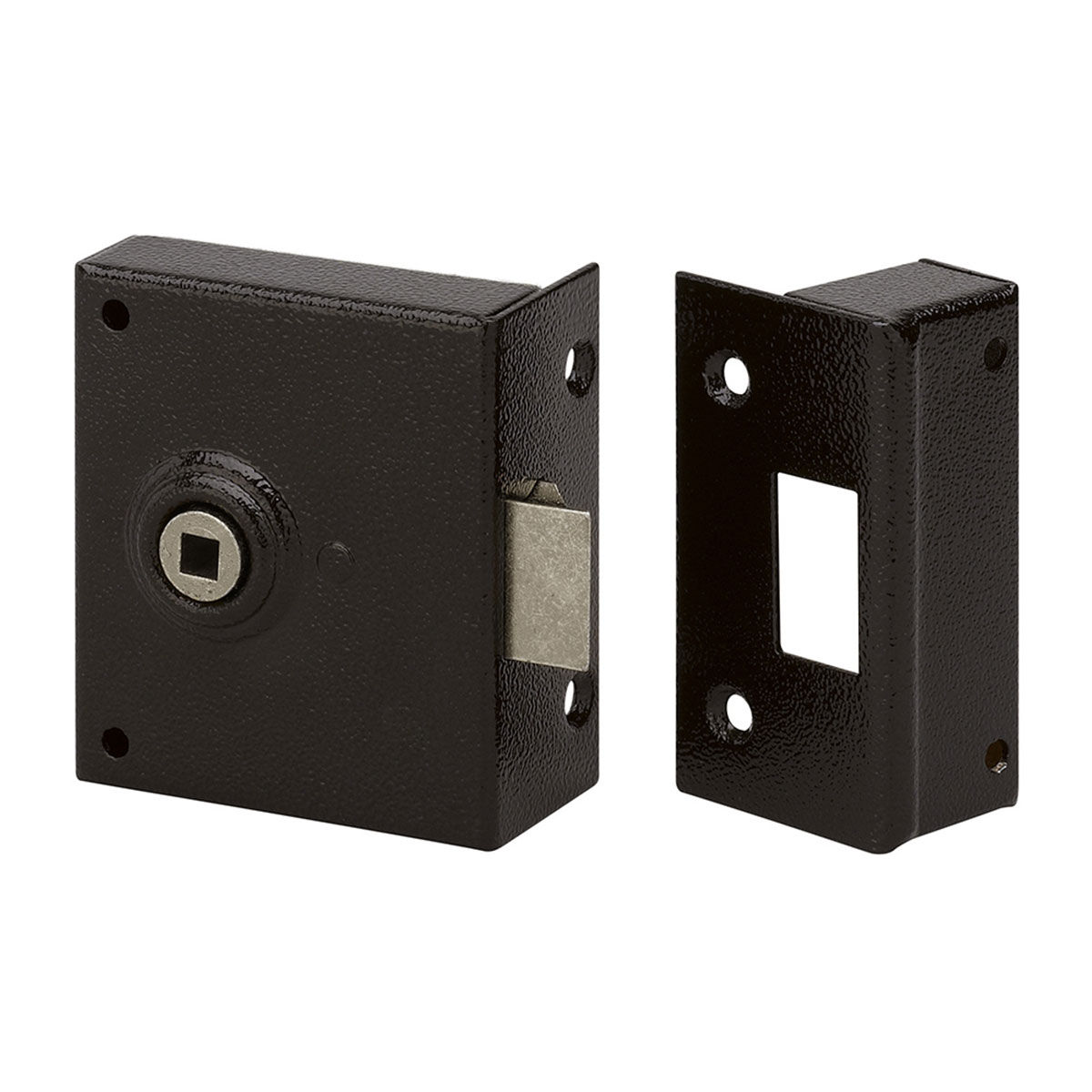 METALUX Série 526 - Serrure en applique sans condamnation 70x80mm Carré de 6mm Sens Droite Portillon Portail Porte extérieur