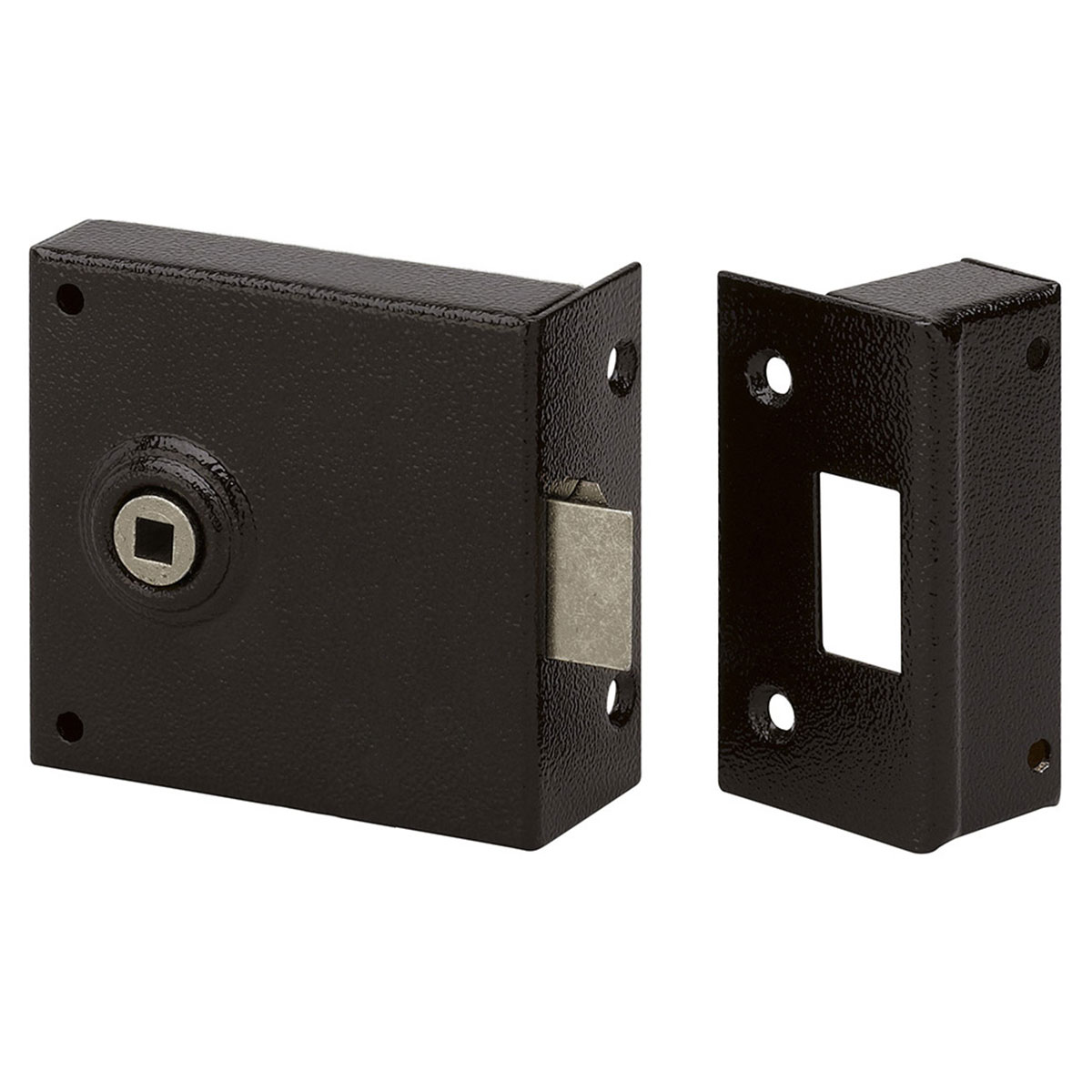 METALUX Série 526 - Serrure en applique sans condamnation 110x80mm Carré de 6mm Sens Droite Porte de jardin Portail Portillon