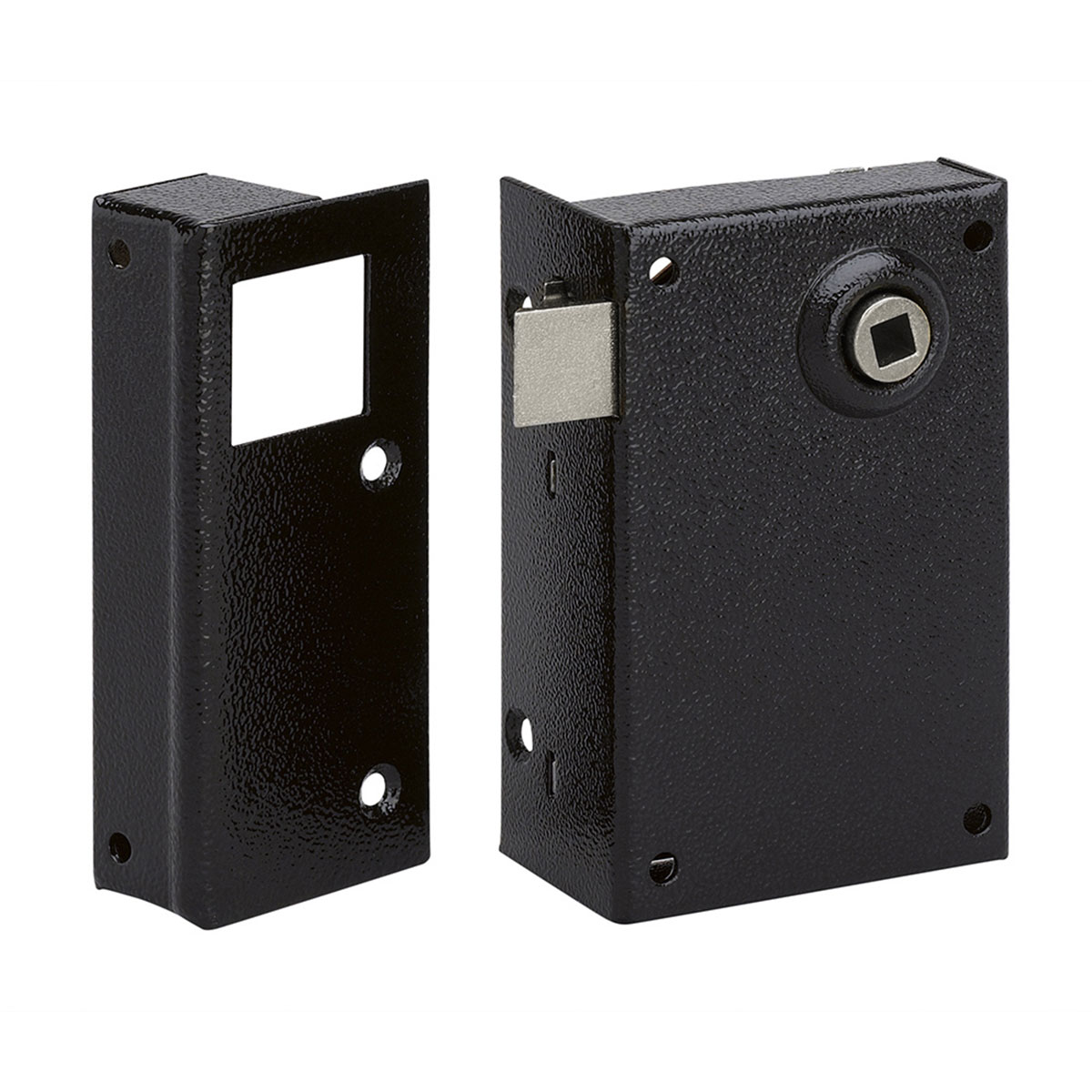 METALUX Série 539 Gauche - Serrure en applique sans condamnation 70x110mm Carré de 7 Porte de jardin Portail Porte extérieur