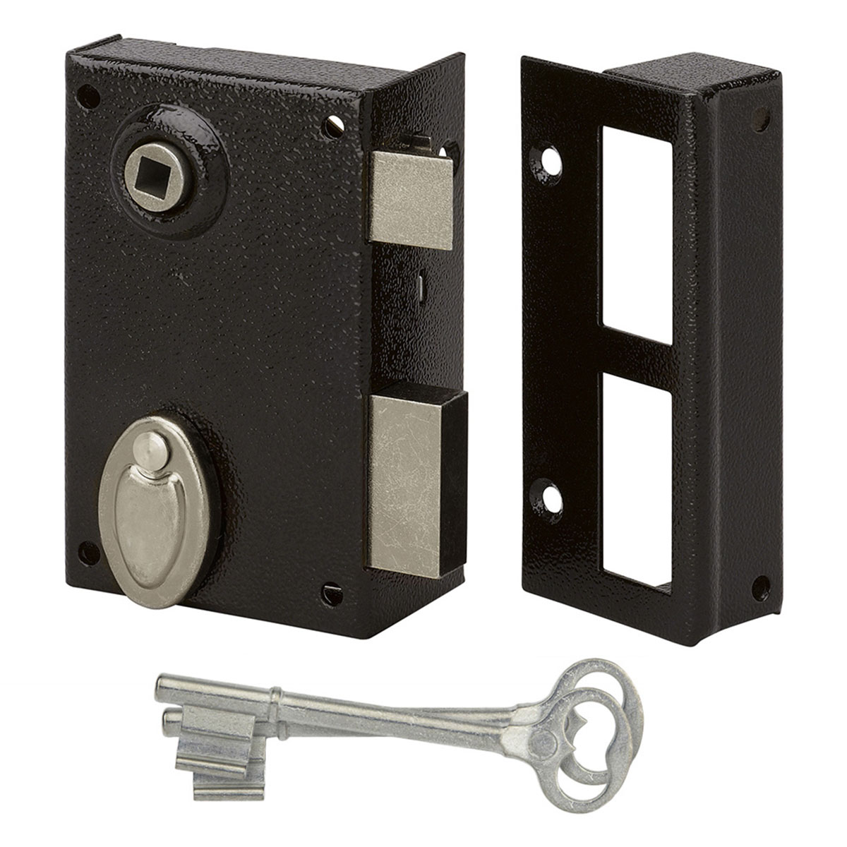 METALUX série 621 Droite - Serrure en applique Verticale 70x110 Porte de jardin Portail Porte de garage Porte d'atelier