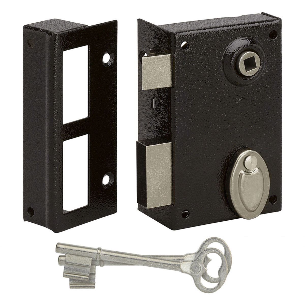 METALUX série 621 Gauche - Serrure en applique Verticale 70x110 Porte de jardin Portail Porte de garage Porte d'atelier