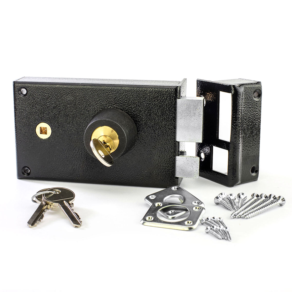 METALUX 752 Droite - Serrure en applique Horizontale 140 x 45 x 85 Fouillot 7  Axe 55 Entraxe 59