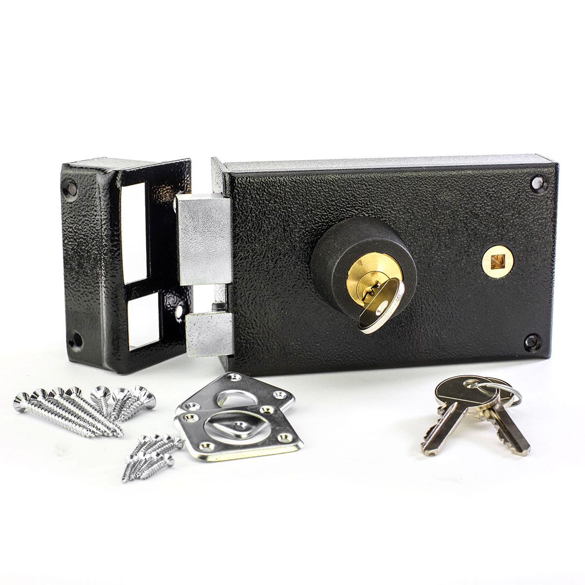 METALUX 752 Gauche - Serrure en applique Horizontale 140 x 45 x 85 Fouillot 7  Axe 55 Entraxe 60