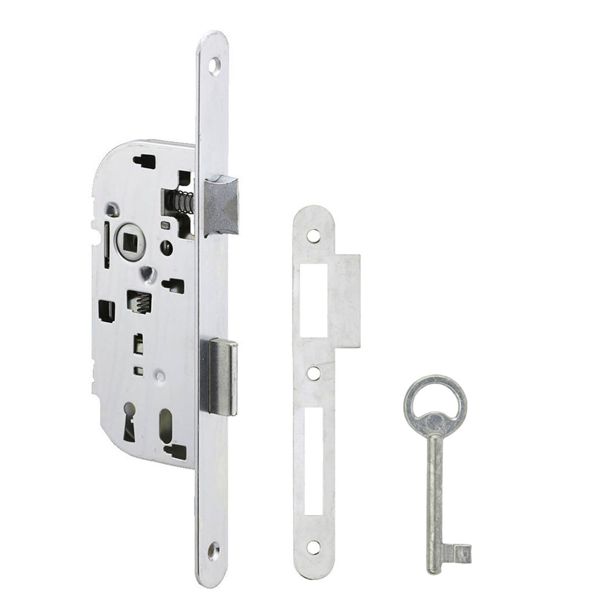 METALUX série 260 - Serrure à encastrer Réversible gâche et clés pour porte Porte de chambre Toilettes Bureau salle de bain